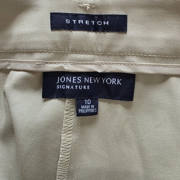 Jones New York NWT Signature Stretch Pants Women's Size 10 Stone Casual or Work - Picture 4 of 7
